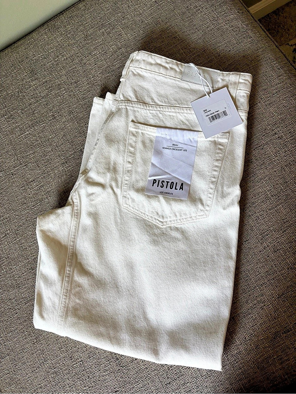 PISTOLA Denim Lennon Straight Leg Jeans in White Waist 30 NWT